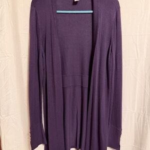White House Black Market Deep Purple Cardigan medium